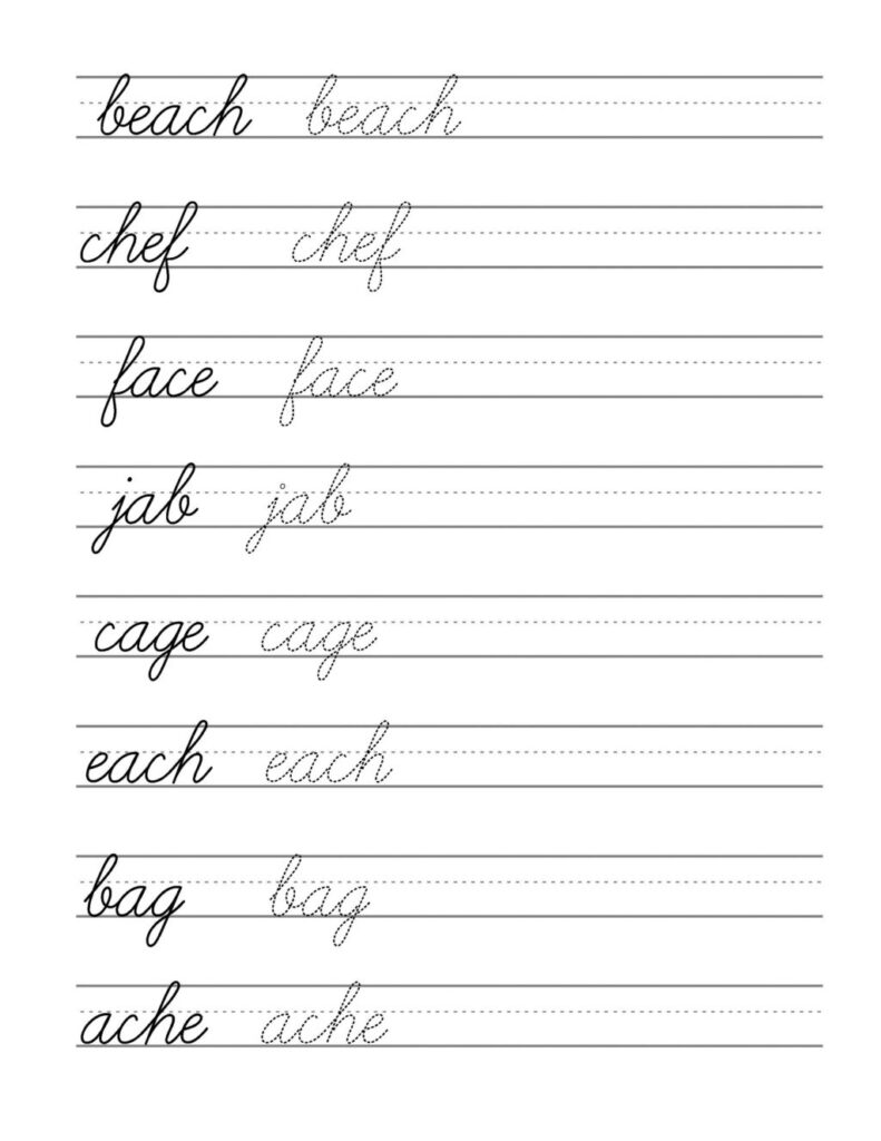 Cursive writing tracing worksheets pdf name tracing generator free 