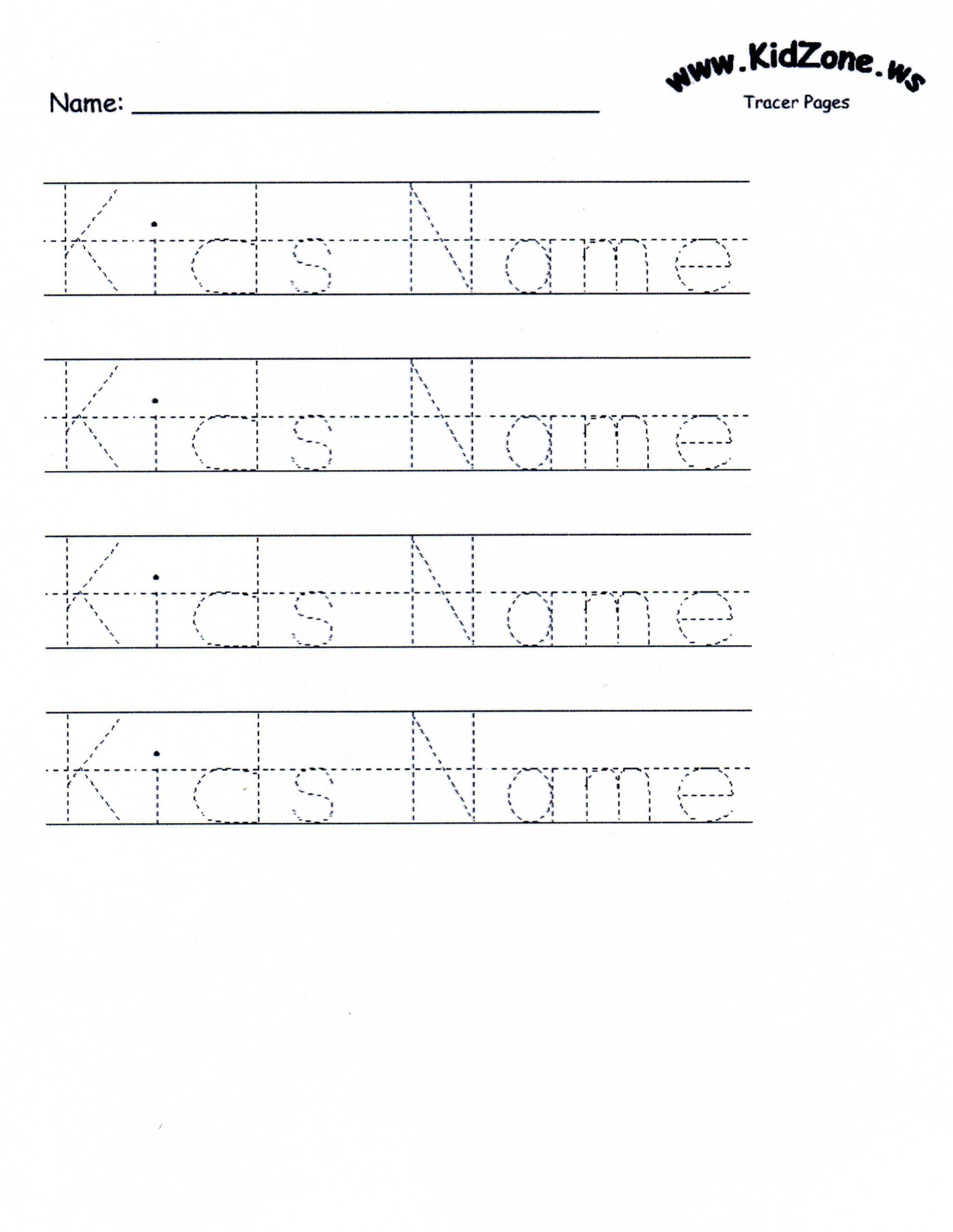 Customizable Printable Letter Pages Name Tracing Worksheets Tracing 
