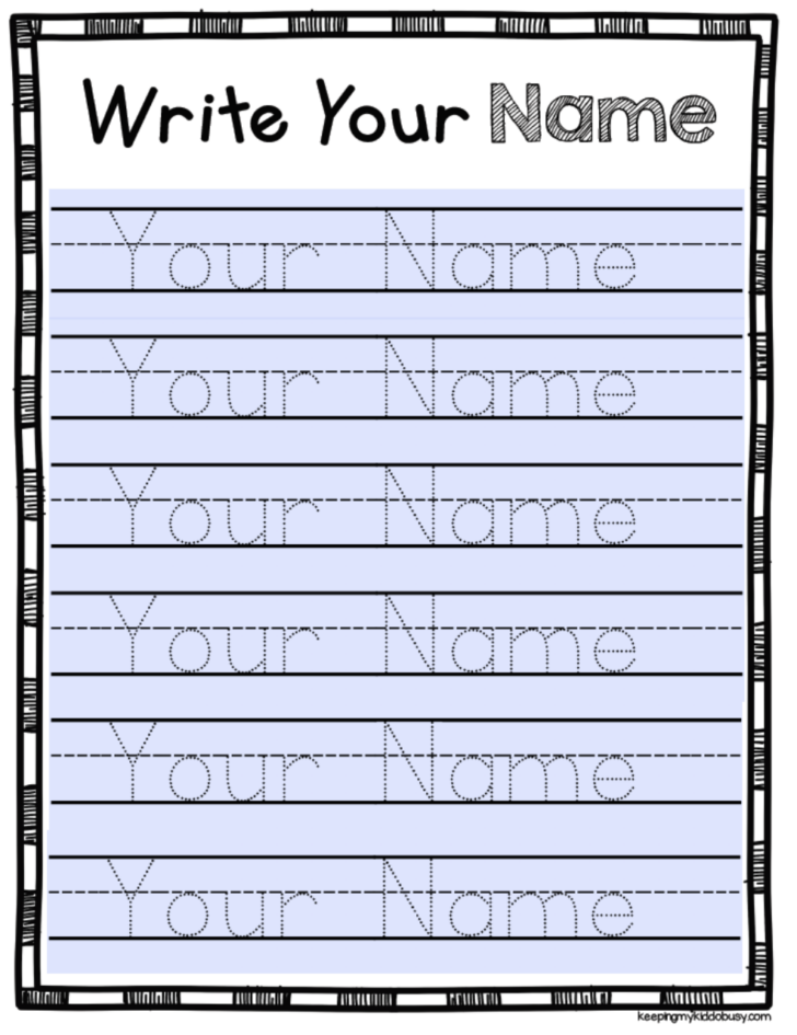 Writing Practice Editable Free Name Tracing Worksheets For Preschool