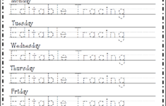 Free Editable Name Tracing Worksheet 5 Day Name Tracing Worksheets