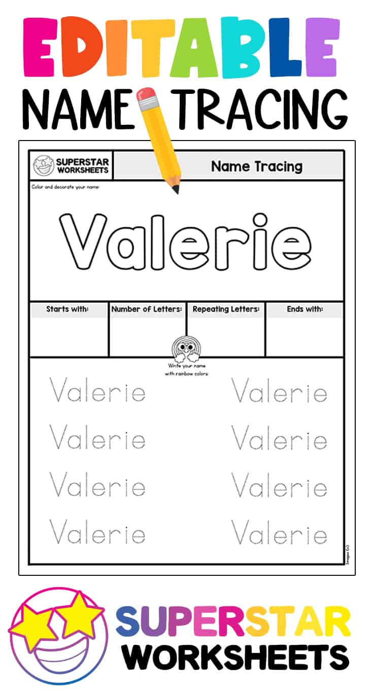Free Editable Name Tracing Worksheets Great For Extra Name Tracing 