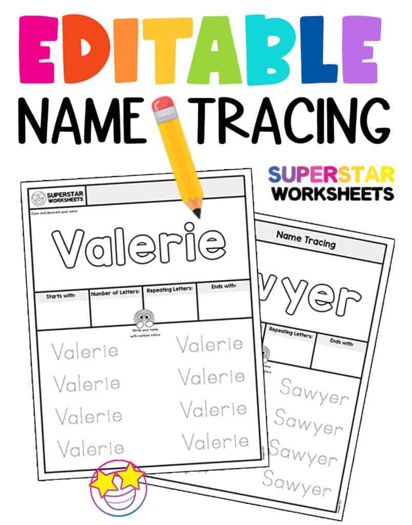 Free Editable Name Tracing Worksheets Great For Extra Name Tracing 