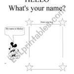 Hello My Name Is ESL Worksheet By Elynet84 Kindergarten Worksheets