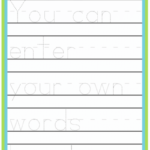 Make Your Own Tracing Worksheets For Letters Dot To Dot Name Tracing