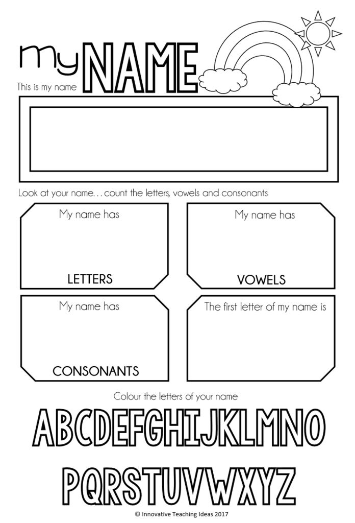  My Name Activity Worksheet Writing Lessons Letter Recognition 