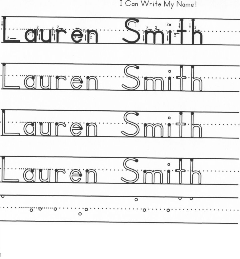 Name Trace Worksheets Printable Handwriting Worksheets For Kids Free ...