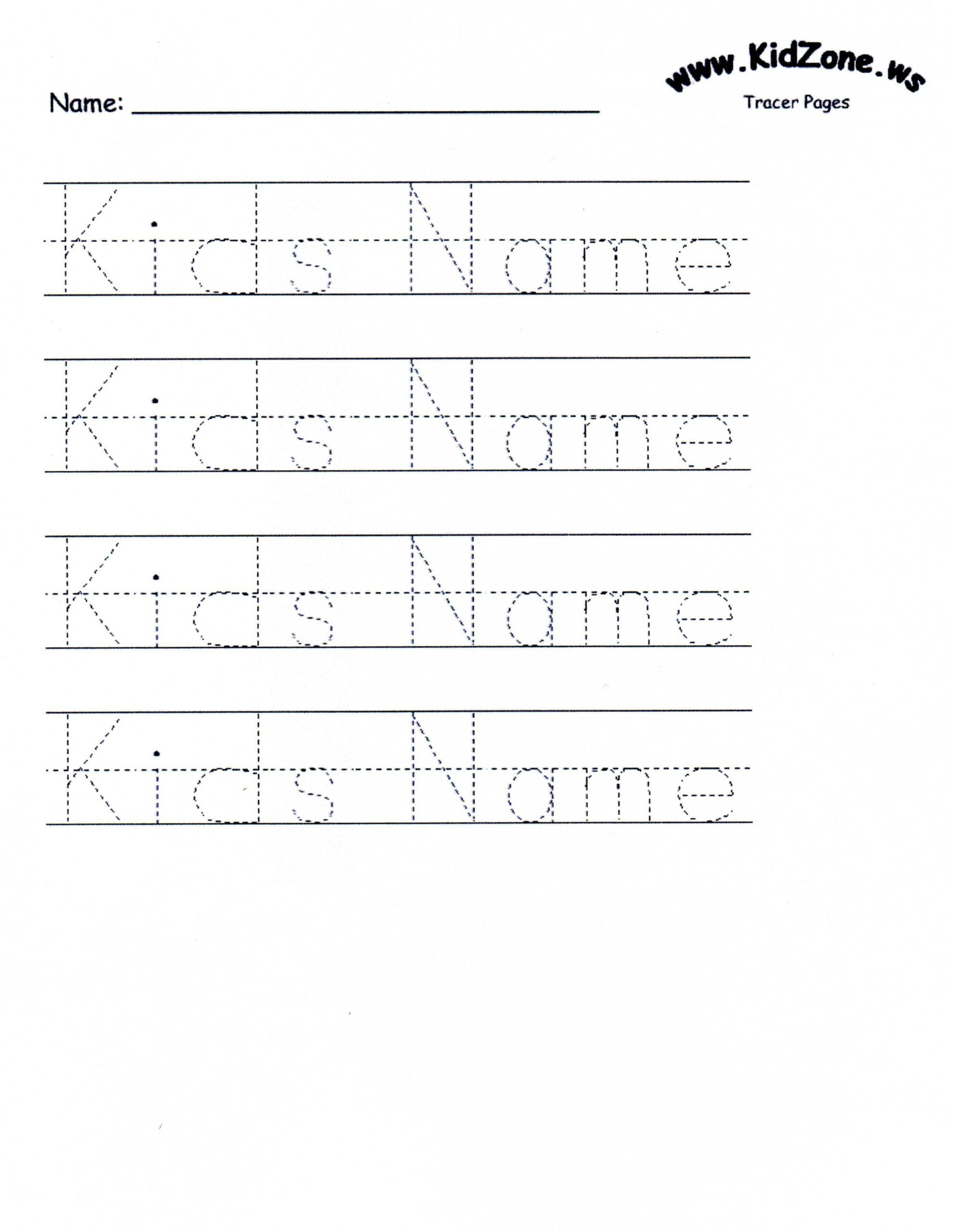 free dotted names for preschool with lines name tracing worksheets